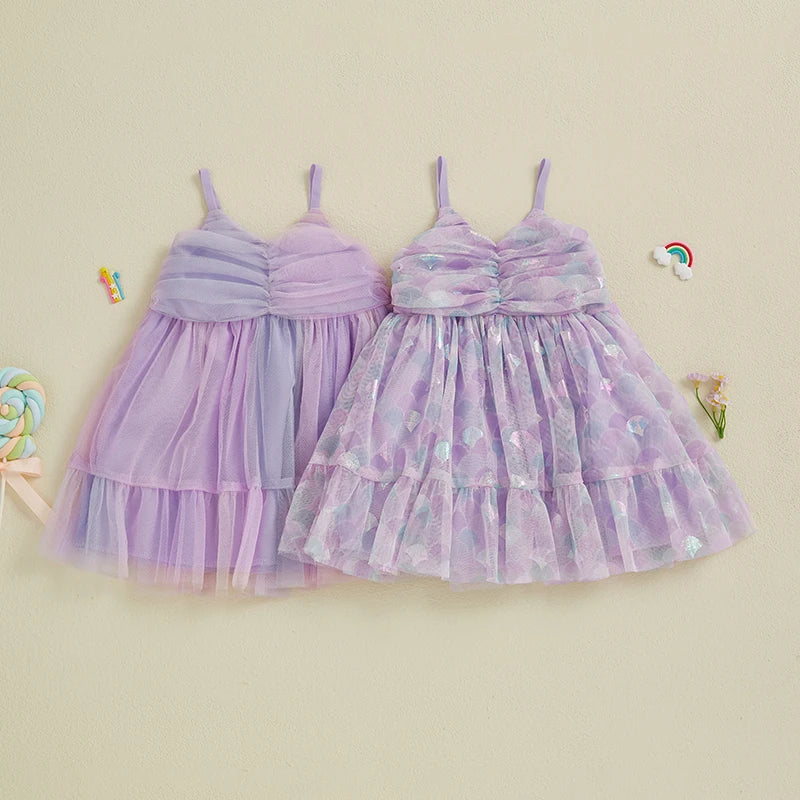Vestido Infantil Tulezinho Roxo
