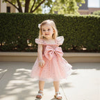 Vestido Infantil de Tule Lacinho
