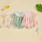 Body Infantil Feminino Tule Floral