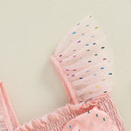 Vestido Infantil de Tule Lacinho
