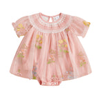 Body Infantil Feminino Tule Floral