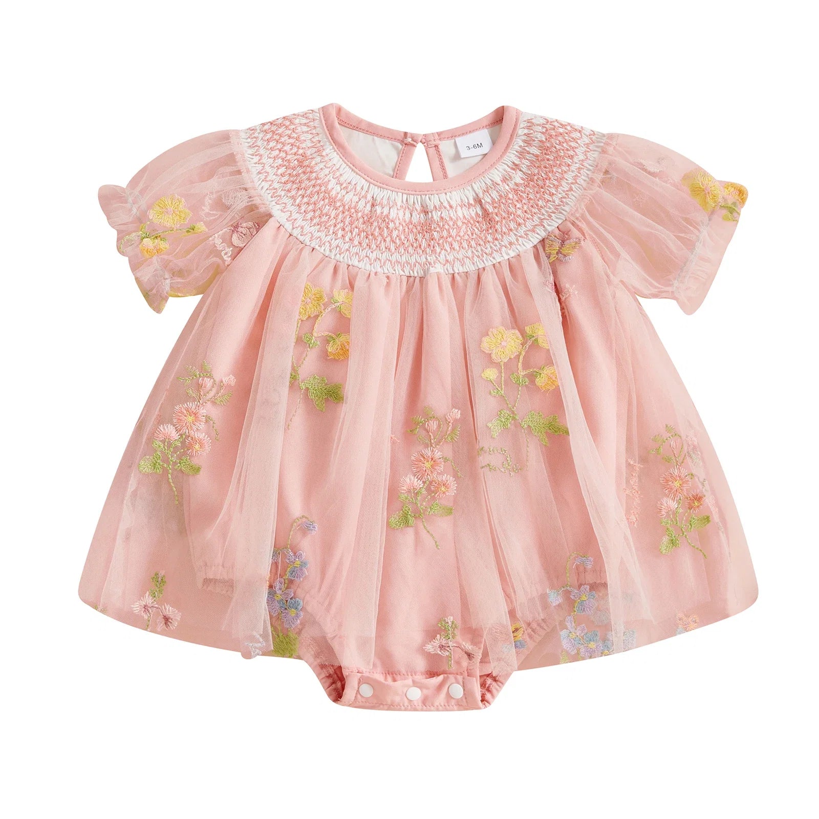 Body Infantil Feminino Tule Floral