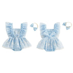 Body Infantil Feminino Floral  Com Tule