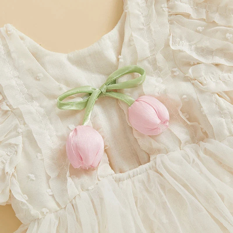 Body infantil Feminino Flor Babadinhos