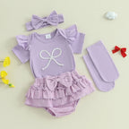 Conjunto Infantil Feminino Verão Lacinhos