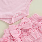Conjunto Infantil Feminino Verão Lacinhos