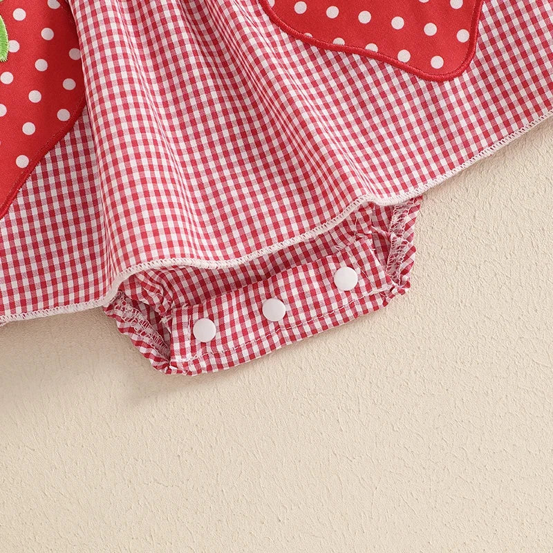 Vestido Infantil Xadrez Moranguinho