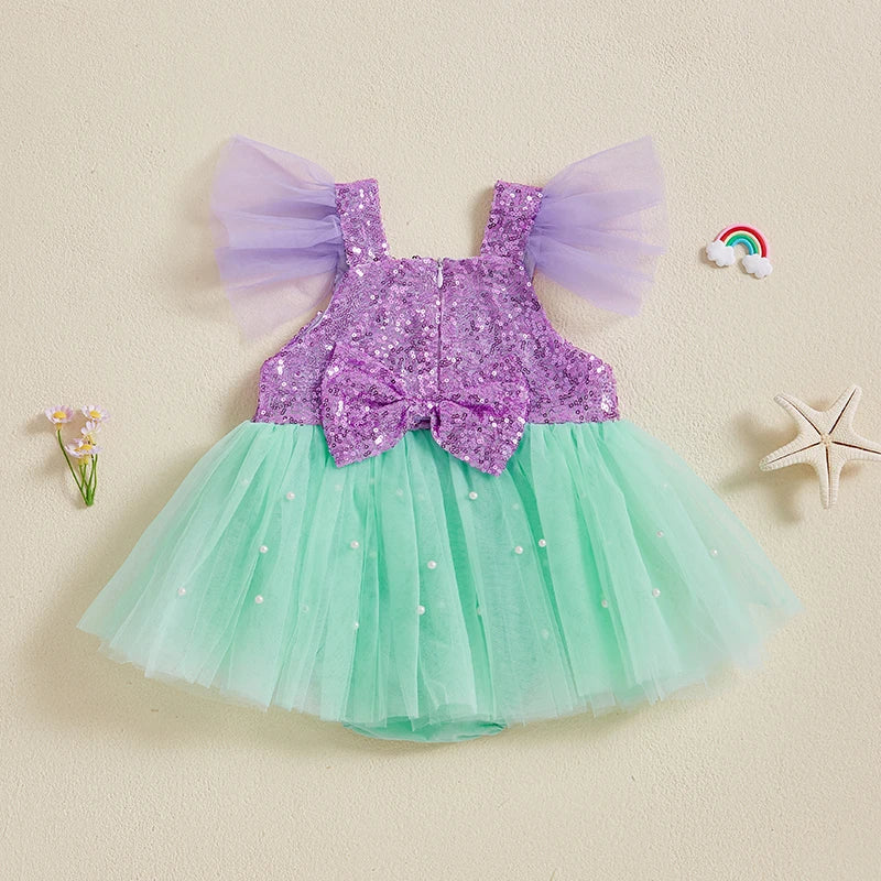 Body Infantil Vestidinho Sereia