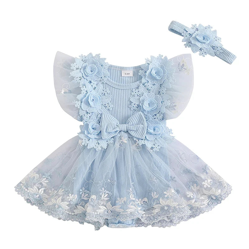 Body Infantil Feminino Bordado Flores
