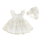 Vestido Infantil Florzinhas e Tule
