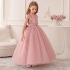 Vestido Infantil Paetê Laço