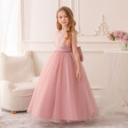 Vestido Infantil Paetê Laço