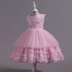 Vestido de Festa Infantil Festa Barra Detalhes