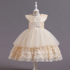 Vestido de Festa Infantil Festa Barra Detalhes
