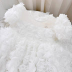 Vestido Infantil Branco Floral