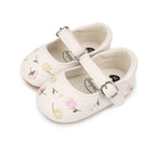 Sapato Infantil Feminino Bordado Florzinhas