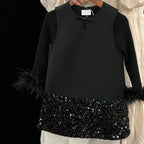 Vestido Infantil Delicado Lantejoulas