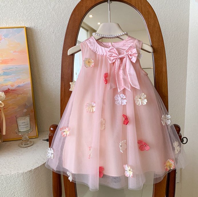 Vestido Infantil Tule Florzinhas