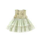 Vestido Infantil Verde Florzinhas